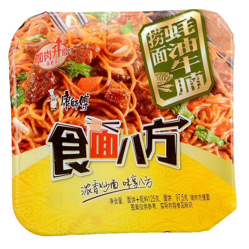 康师傅蚝油牛腩捞面碗装084821
