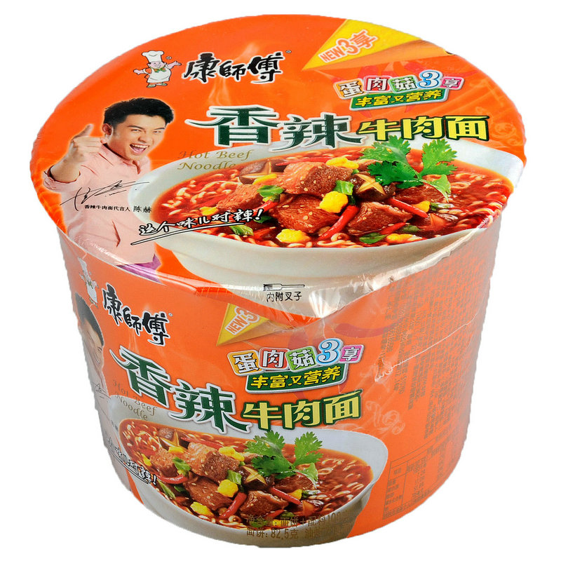 康师傅香辣牛肉面(杯装)(114177)